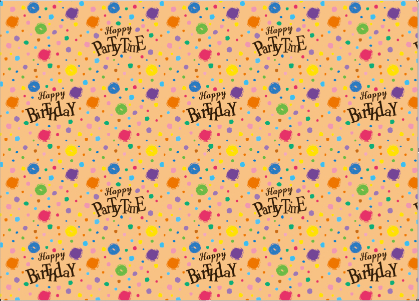 AW-PR-VABL | Papel de cumpleaños multicolor
