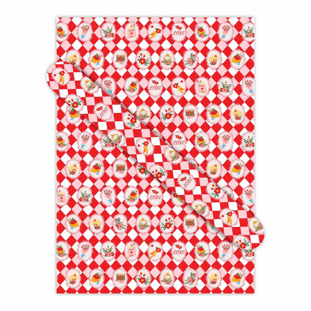 AW-PR-F9NG | Papel para regalo en tonos rojos