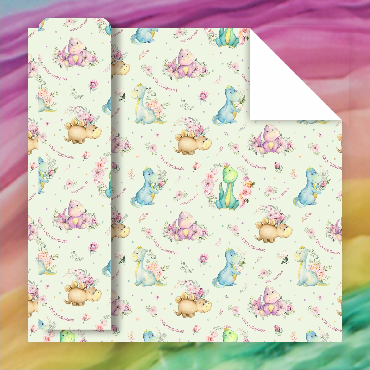 AW-PR-4436 | Papel para regalo con animales entre flores