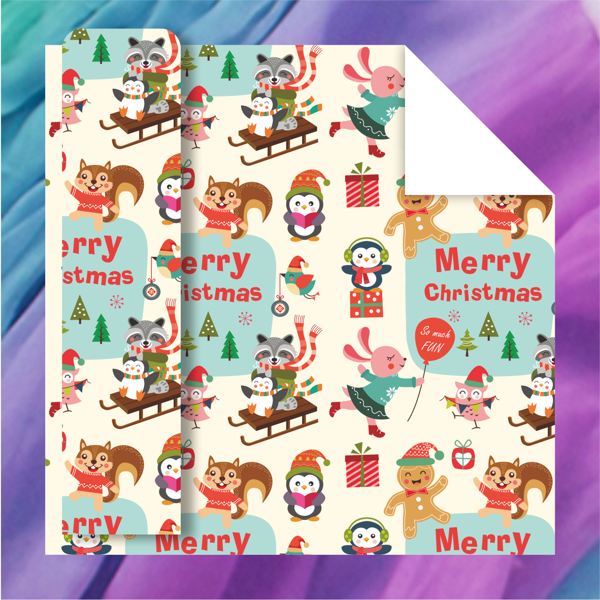 AW-PR-DK34 | Papel de Navidad con estampados variados