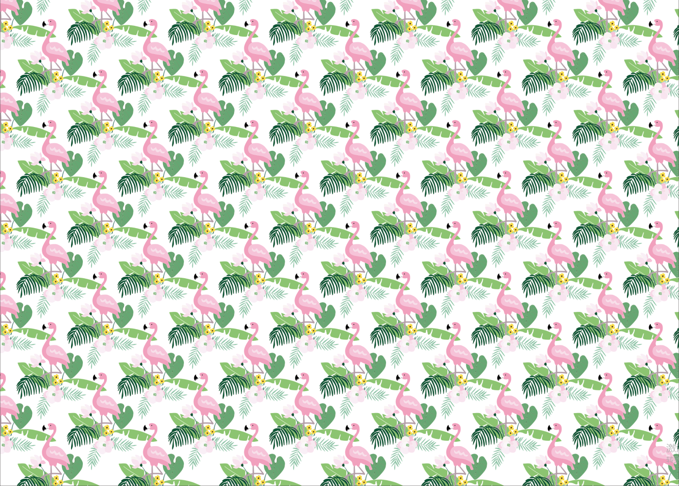 AW-PR-4867 | Papel para regalo con flamencos tropicales