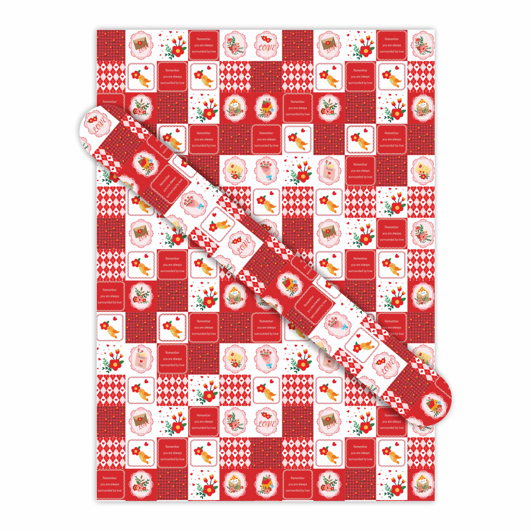 AW-PR-F9NG | Papel para regalo en tonos rojos