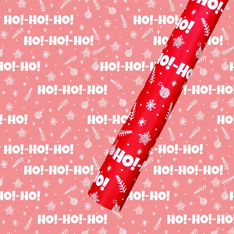 AW-PR-RXQY | Papel de Navidad rojo con campanas