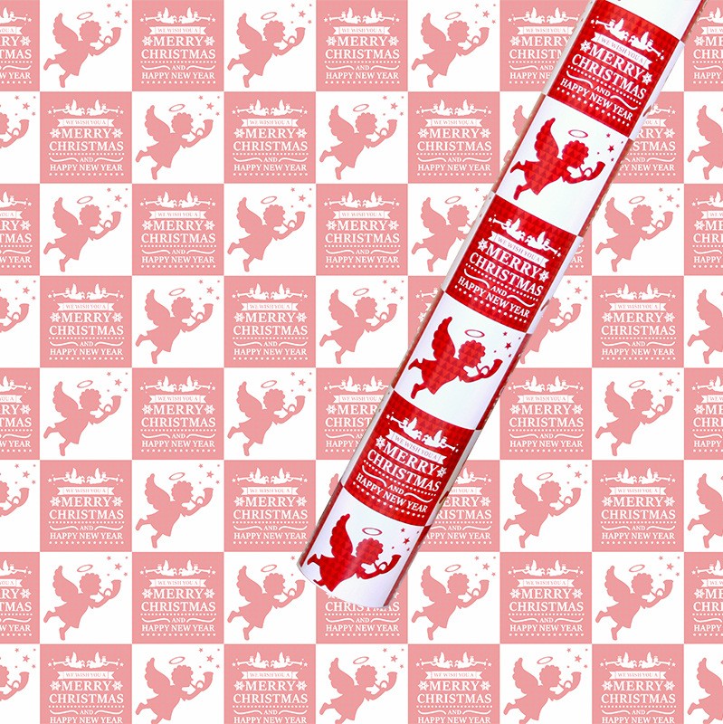 AW-PR-RXQY | Papel de Navidad rojo con campanas