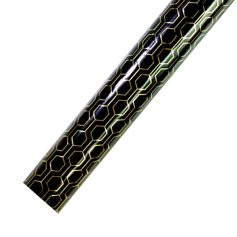 AW-PR-D7SX | Papel para regalo con estampado dorado geométrico
