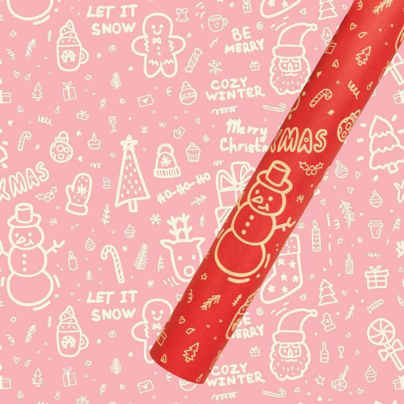 AW-PR-YZ38 | Papel de Navidad rojo y verde