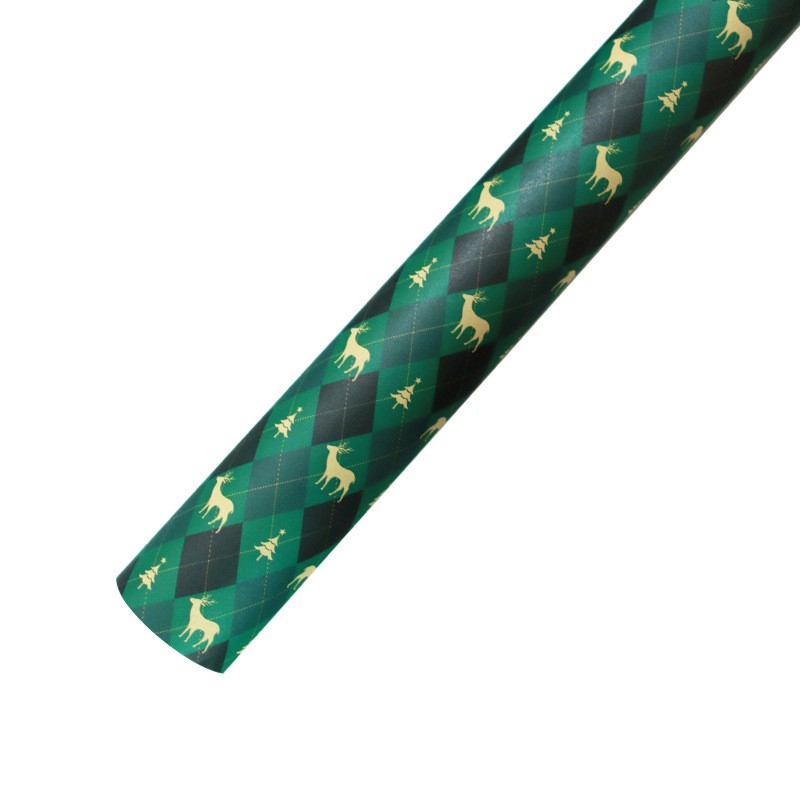 AW-PR-GWLK | Papel de Navidad con árboles a rayas