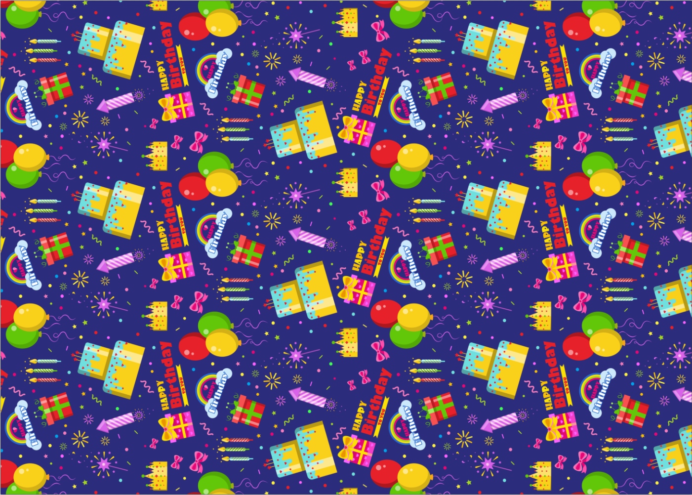 AW-PR-98E2 | Papel de cumpleaños con diseños tiernos