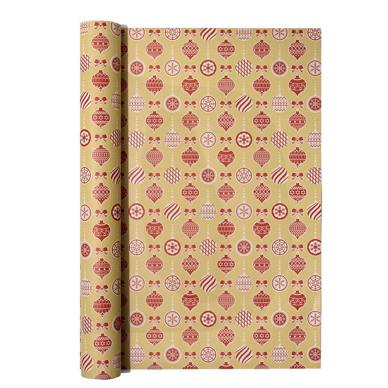 AW-PR-HYXB | Papel de Navidad rojo y blanco en papel kraft