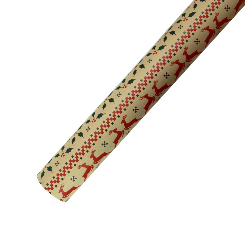 AW-PR-GWLK | Papel de Navidad con árboles a rayas