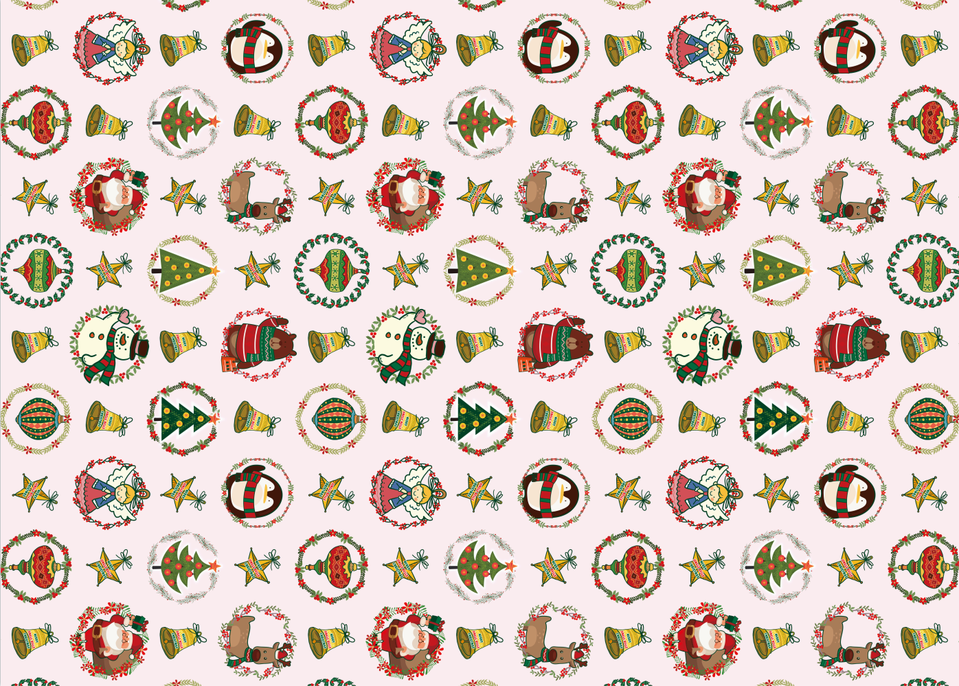 AW-PR-HYC8 | Papel de Navidad en papel kraft blanco