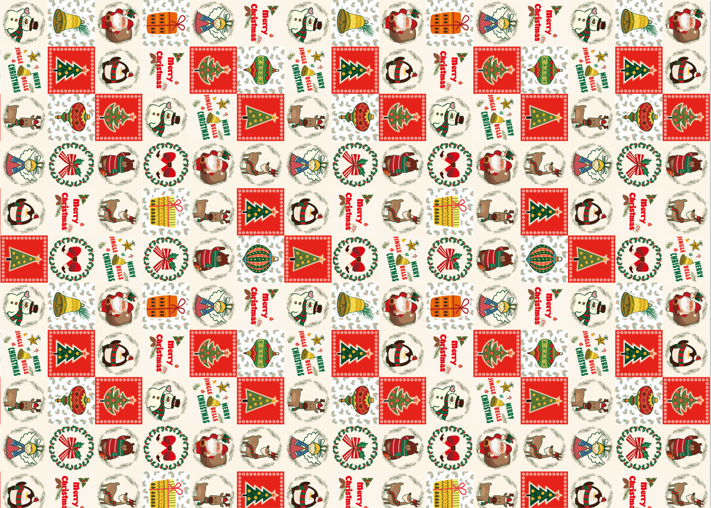 AW-PR-HYC8 | Papel de Navidad en papel kraft blanco