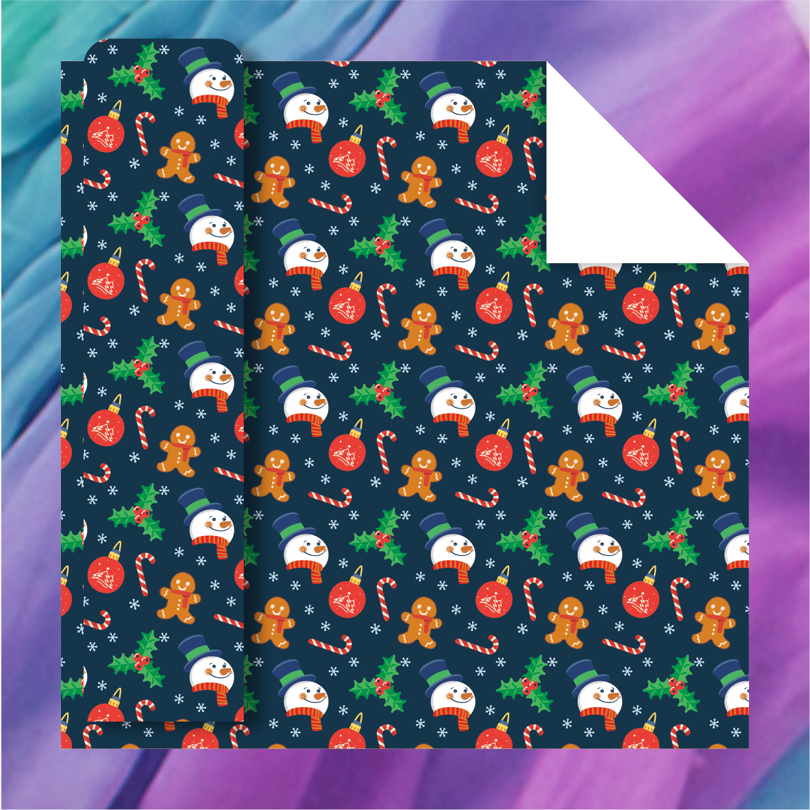 AW-PR-ZN4T | Papel de Navidad con personajes ilustrados