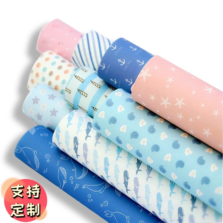 AW-PR-HYVL | Papel para regalo con ballenas del océano