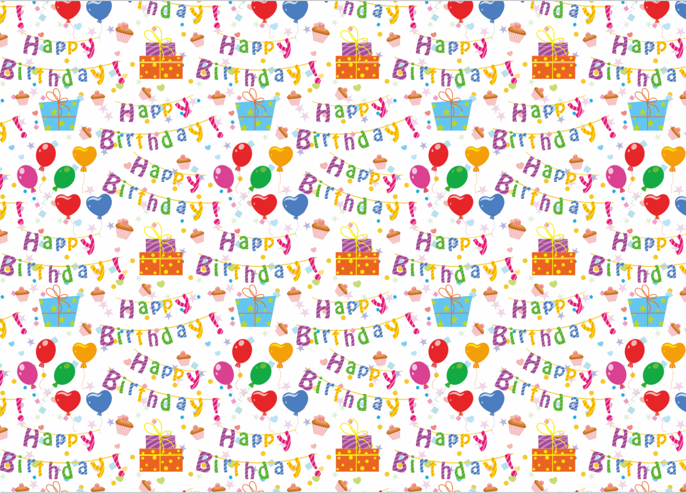 AW-PR-98E2 | Papel de cumpleaños con diseños tiernos