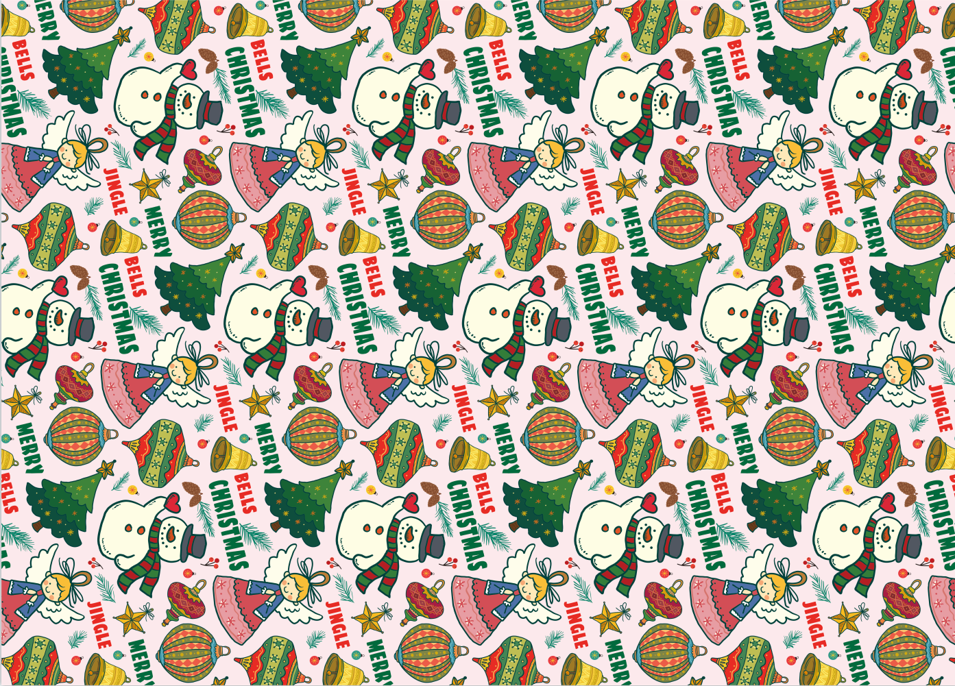 AW-PR-HYC8 | Papel de Navidad en papel kraft blanco