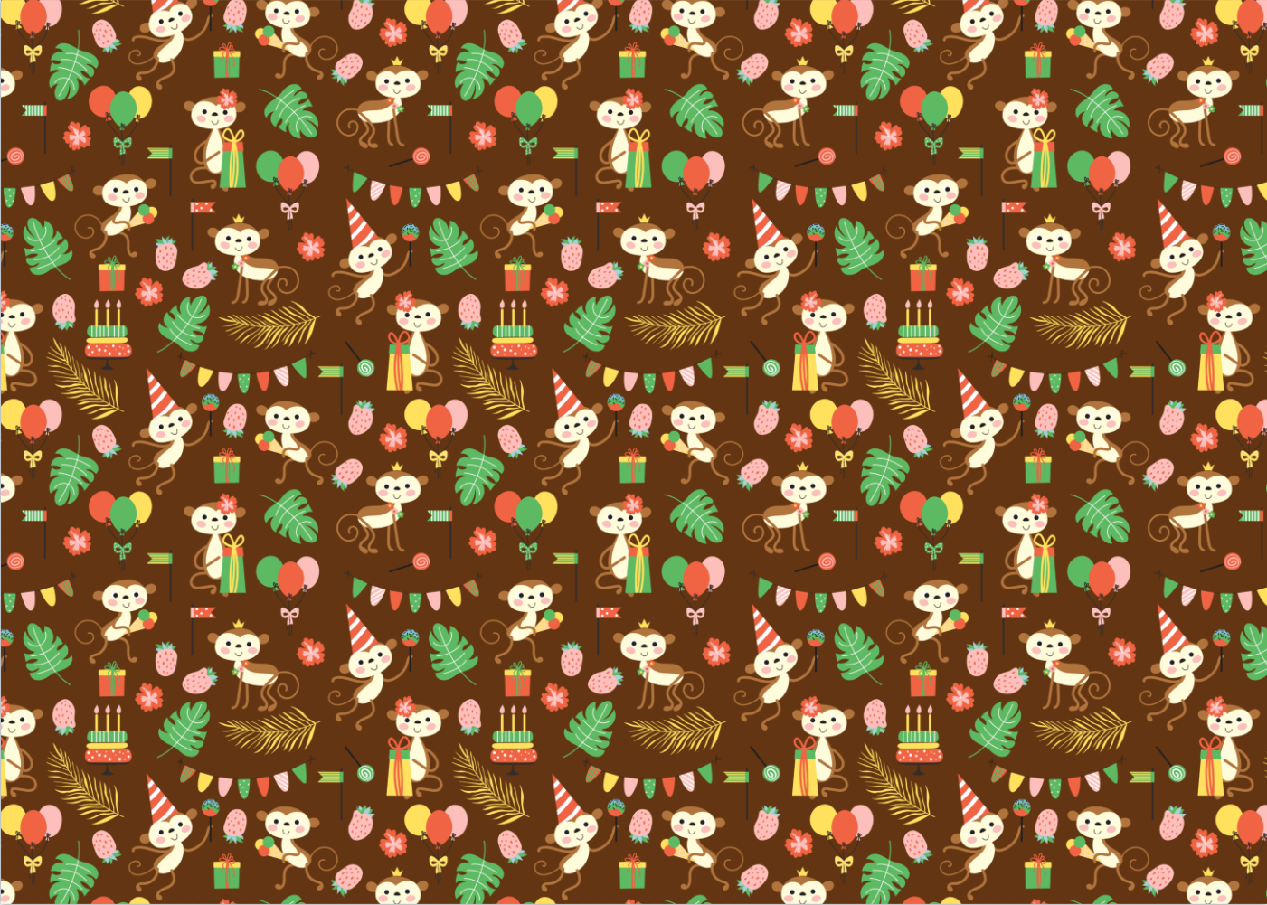 AW-PR-98E2 | Papel de cumpleaños con diseños tiernos
