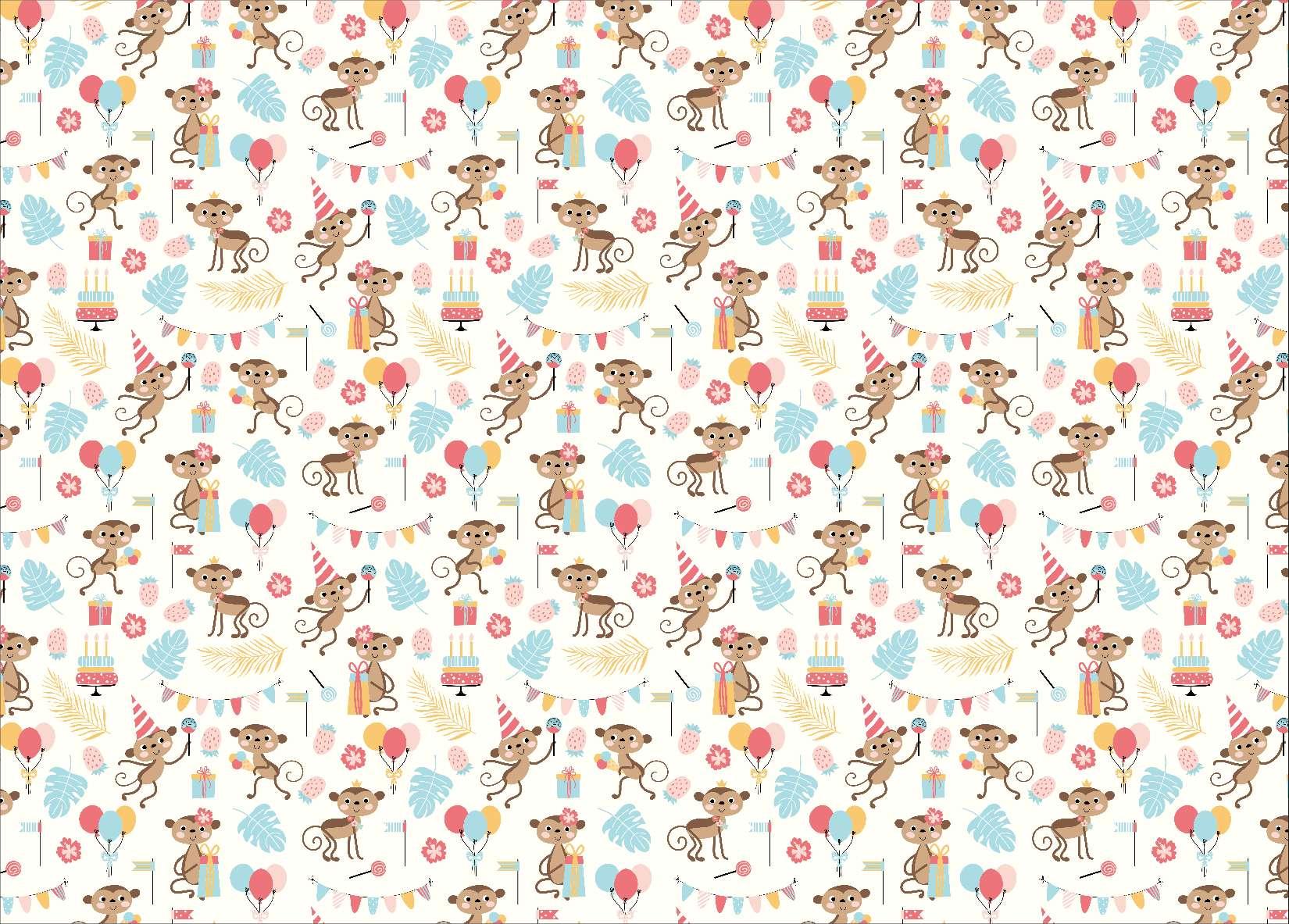 AW-PR-98E2 | Papel de cumpleaños con diseños tiernos
