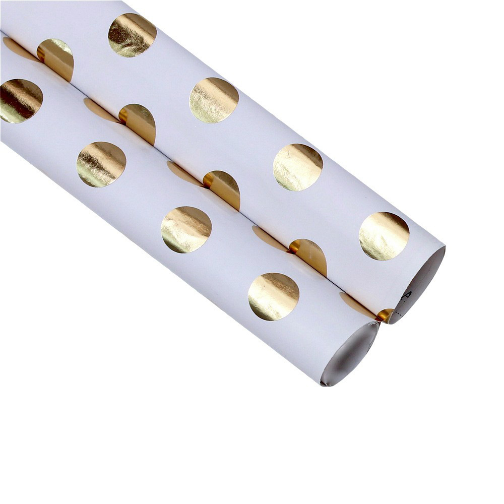 AW-PR-D7SX | Papel para regalo con estampado dorado geométrico