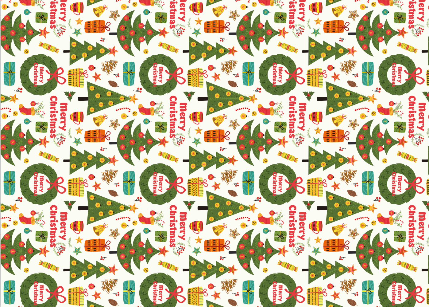 AW-PR-HYC8 | Papel de Navidad en papel kraft blanco