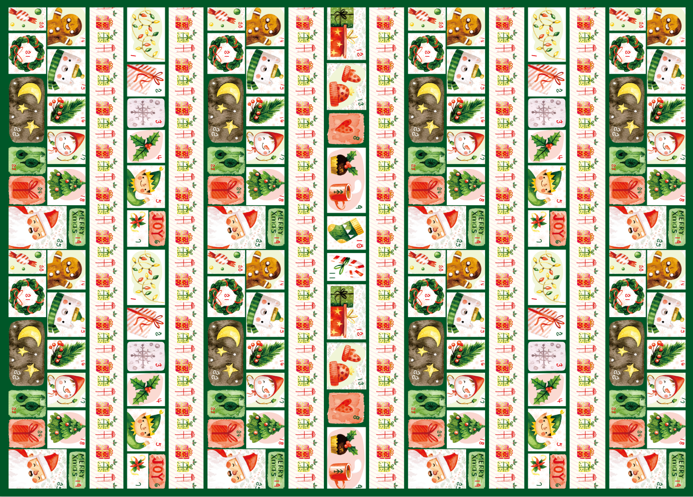 AW-PR-HYC8 | Papel de Navidad en papel kraft blanco