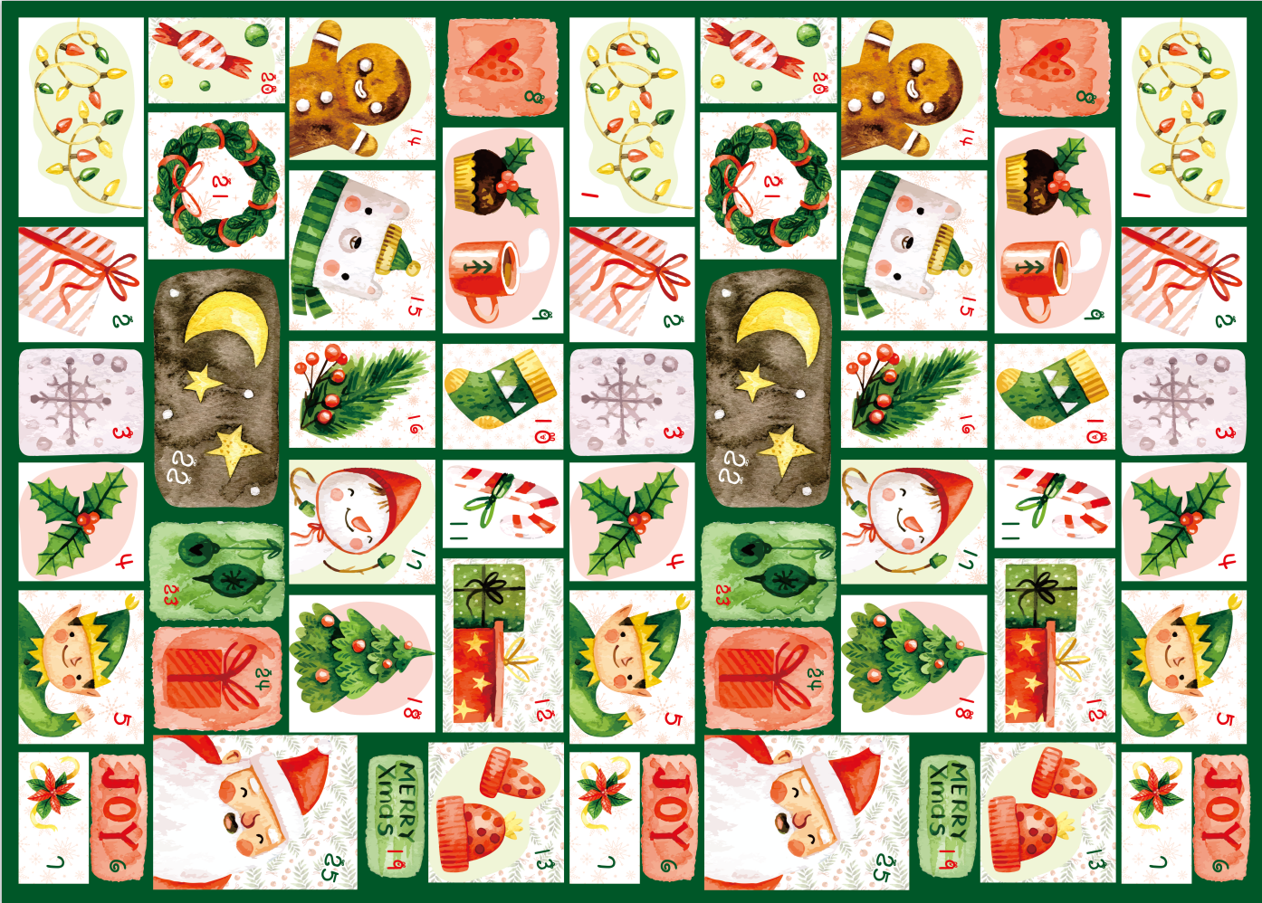 AW-PR-HYC8 | Papel de Navidad en papel kraft blanco