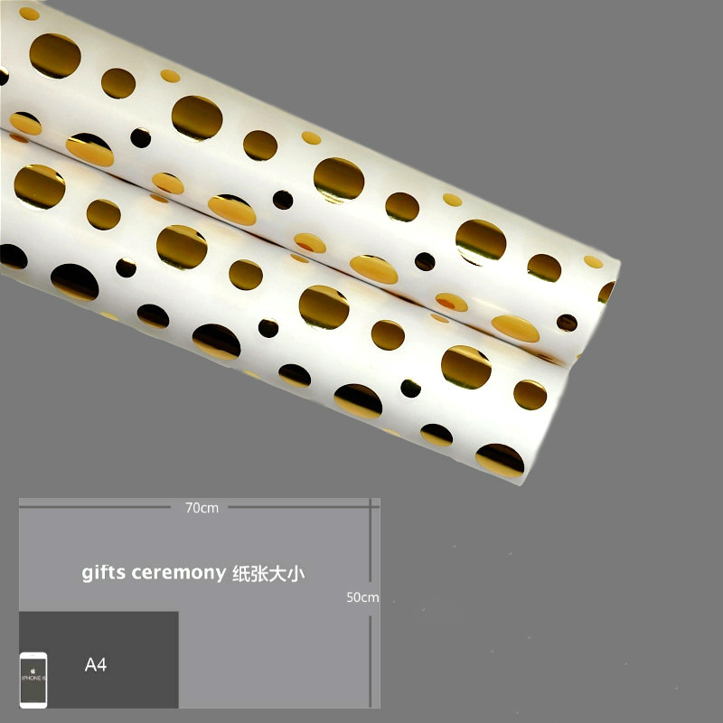 AW-PR-D7SX | Papel para regalo con estampado dorado geométrico