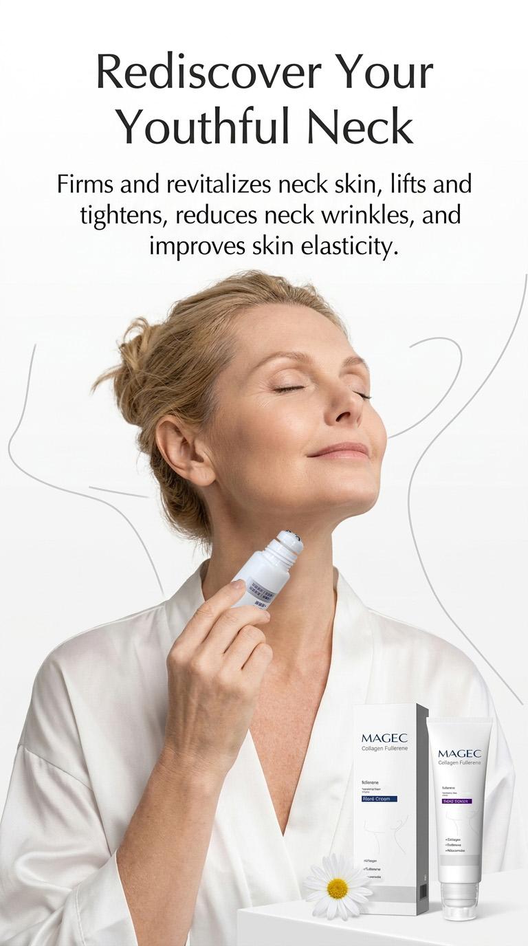 【BUY 1 GET 1 FREE】Reduces Wrinkles and Double Chin,Five Rollers for All Around Massage,Collagen Neck Cream,RelievesEdema,Suitable for Wrinkled Skin,with HyaluronicAcid,VitaminC+E , Body Care, Perfect Mother's Day gift