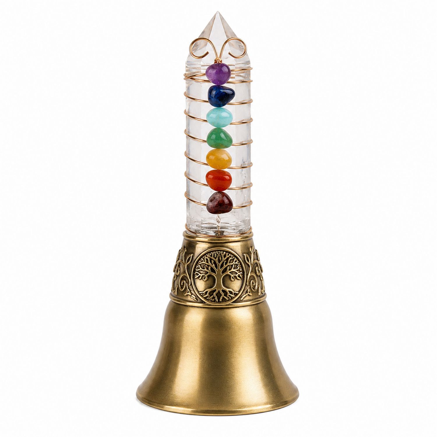 Carillon Décoratif Cristal avec Pierres Chakra Multicolores