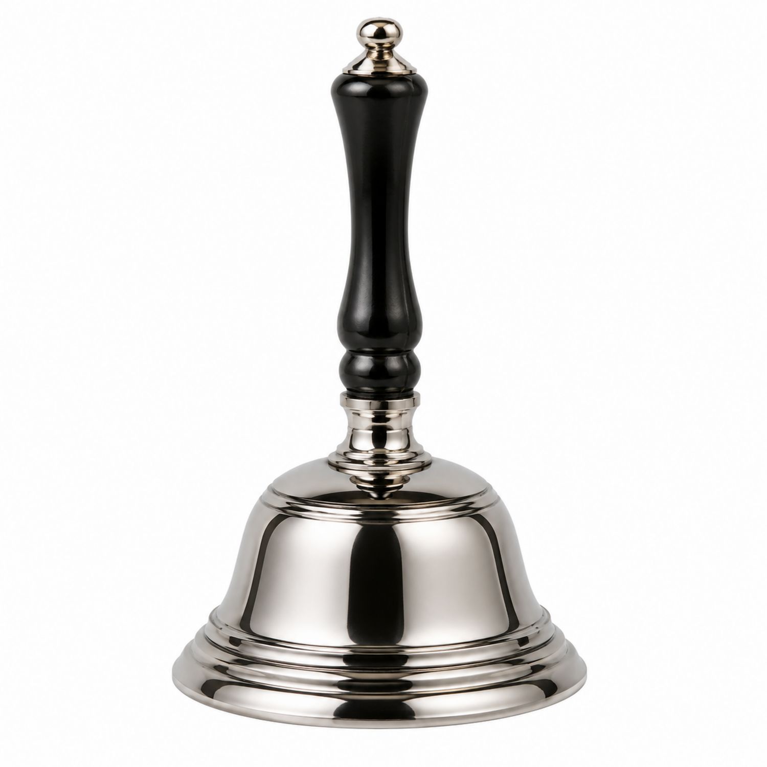 Cloche Manuelle en Argent et Noir avec Poignée Confortable
