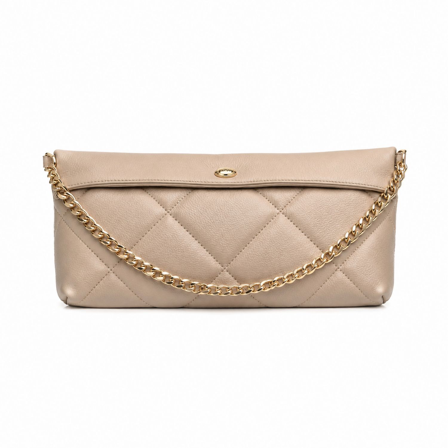 Elegante Clutch mit Kettenriemen in Beige-Velridan