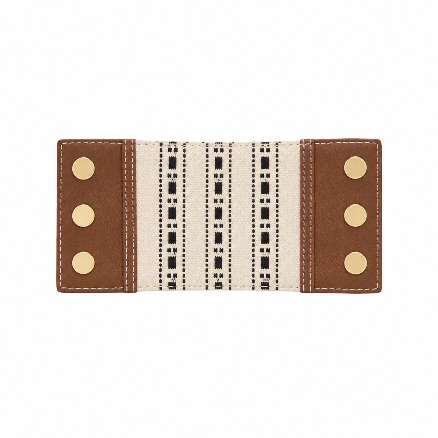 Damen Elastikgürtel Braun Beige mit Druckknöpfen-Velridan