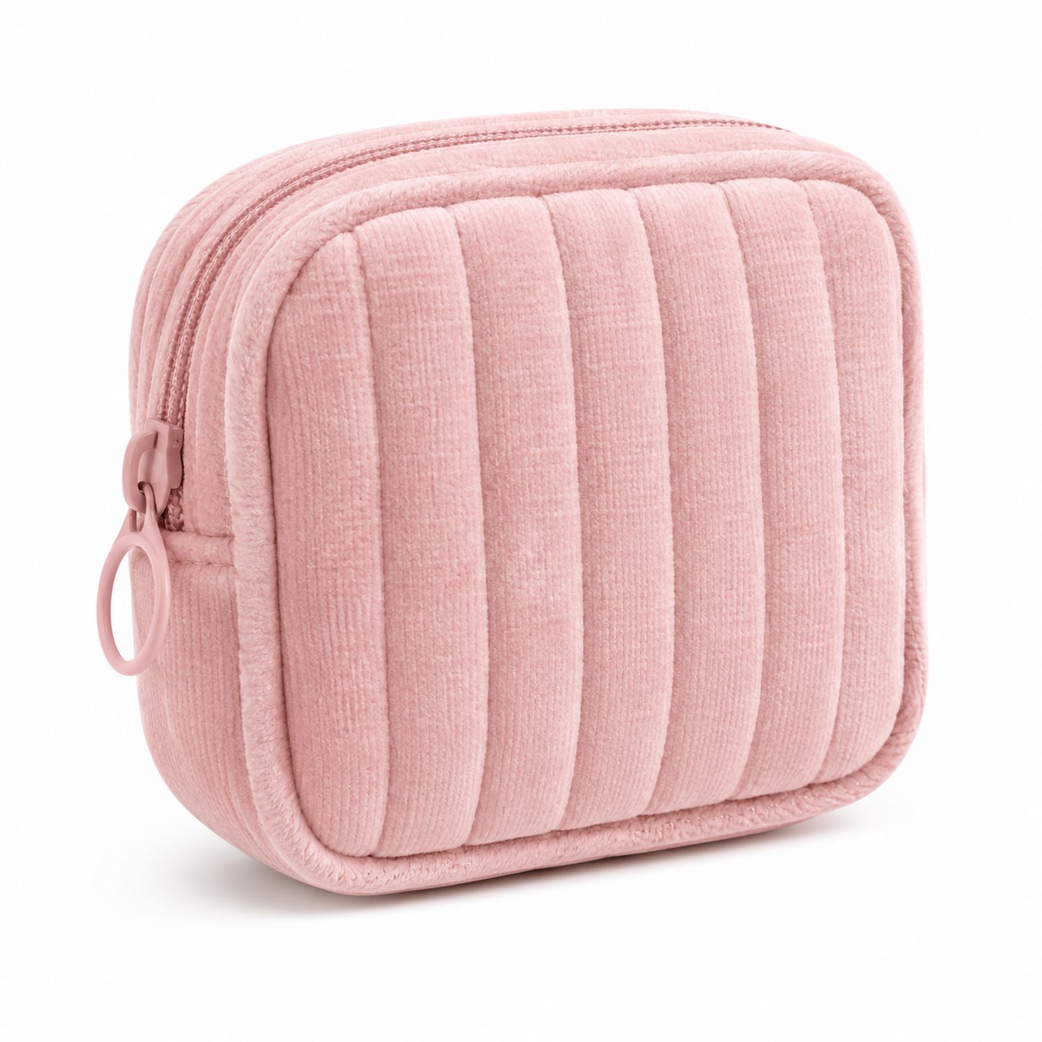 Rosa Schminktasche mit Reißverschluss-Velridan