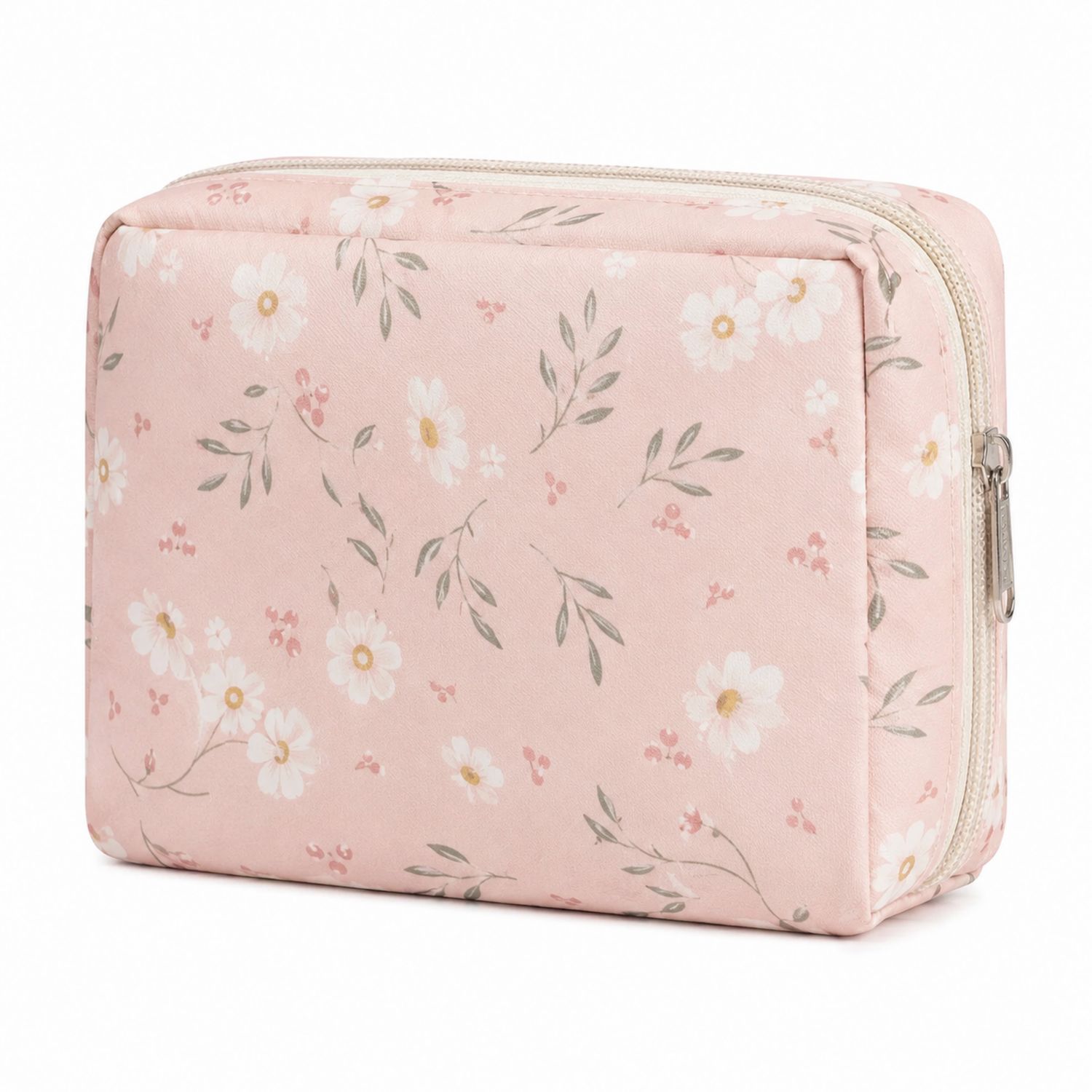 Kosmetiktasche Blumenmuster Rosa 20x6x12 cm-Velridan
