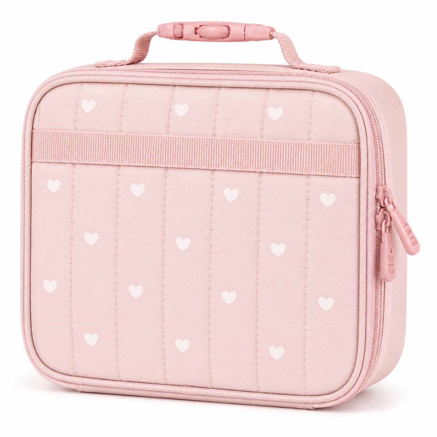 Kindergarten-Lunchbox mit Herzmuster, Rosa, 5L