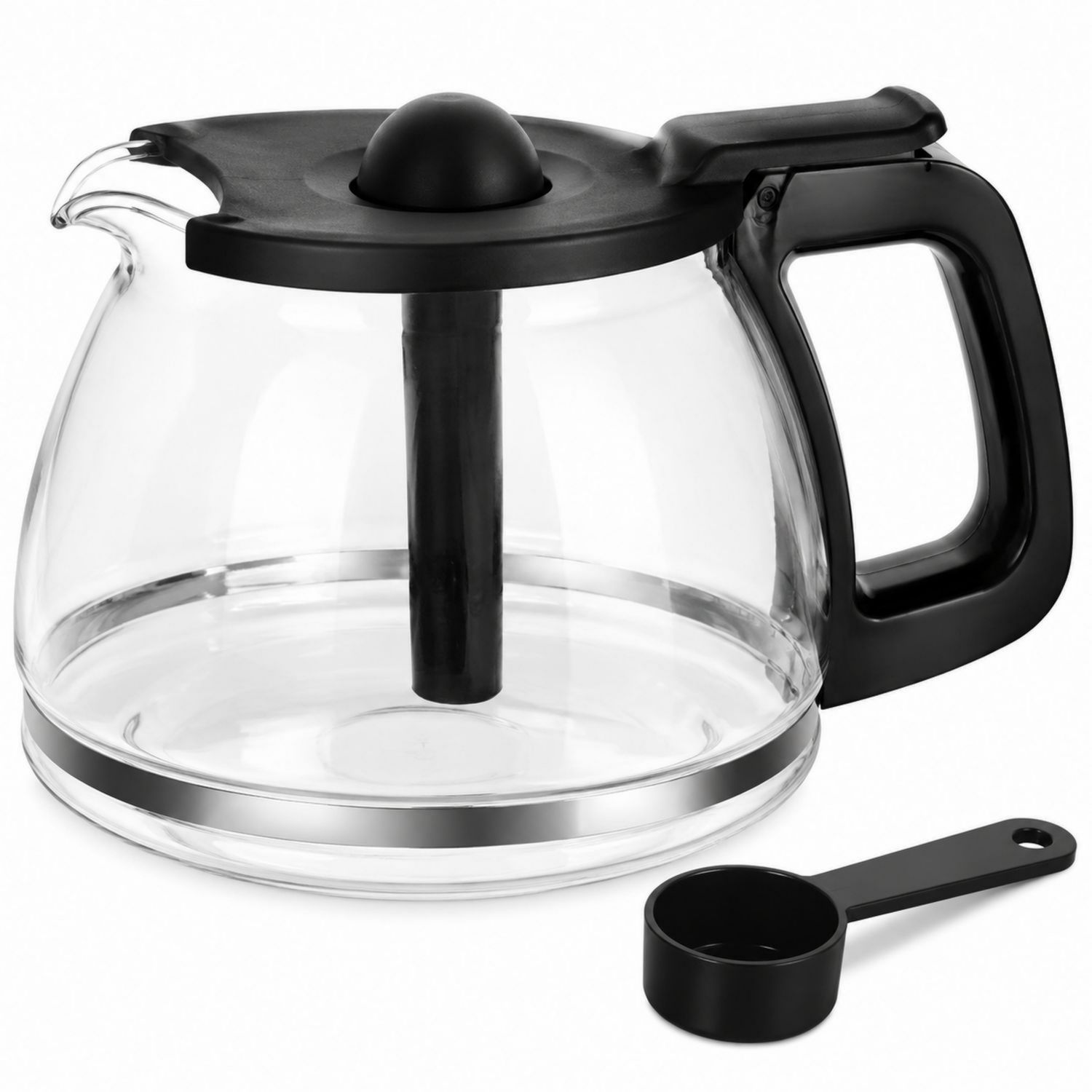 Carafe à café transparente avec poignée noire 1500ml