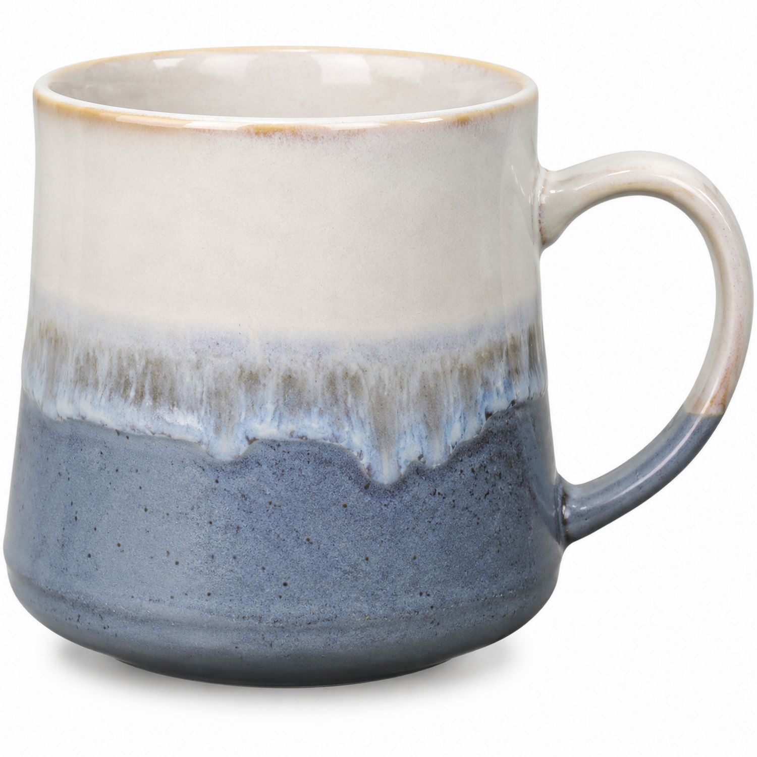 Tasse en Céramique Émaillée Dégradé Bleu et Blanc 300 ml