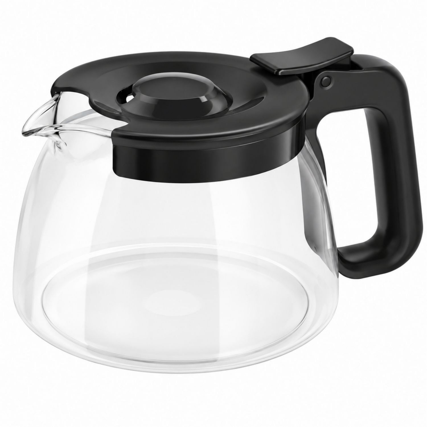 Carafe en verre avec poignée noire 1,5L