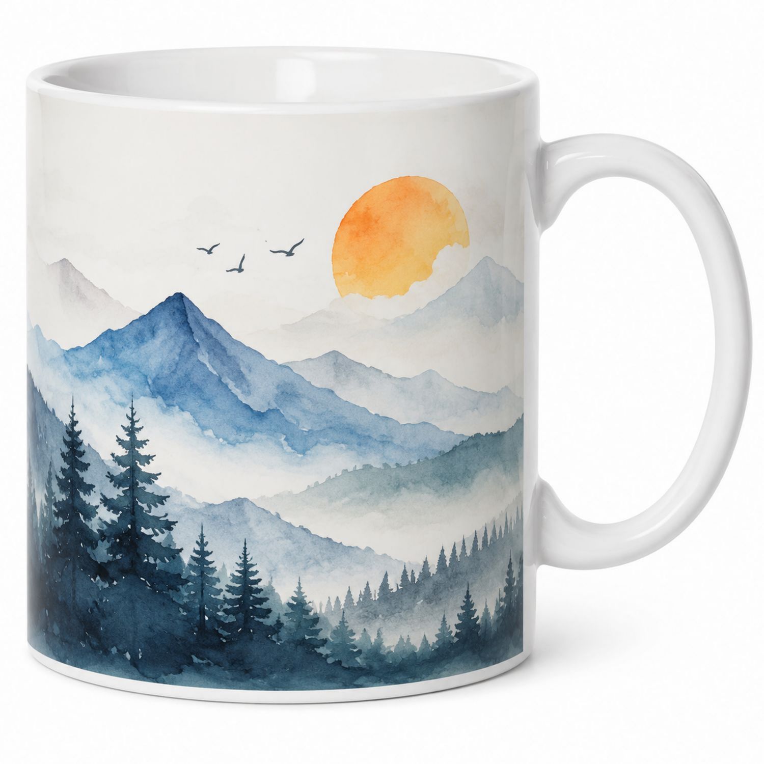 Tasse en céramique paysage montagneux 350 ml