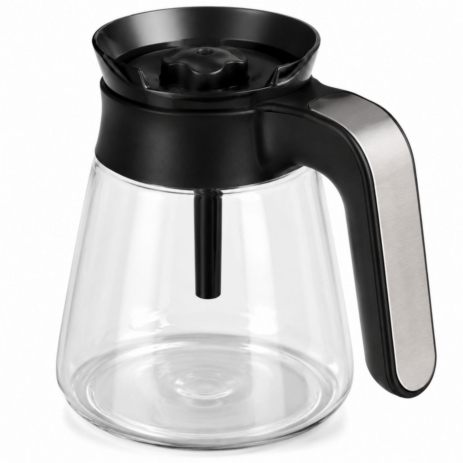 Carafe en Verre 1000ml avec Poignée Noire Isolante