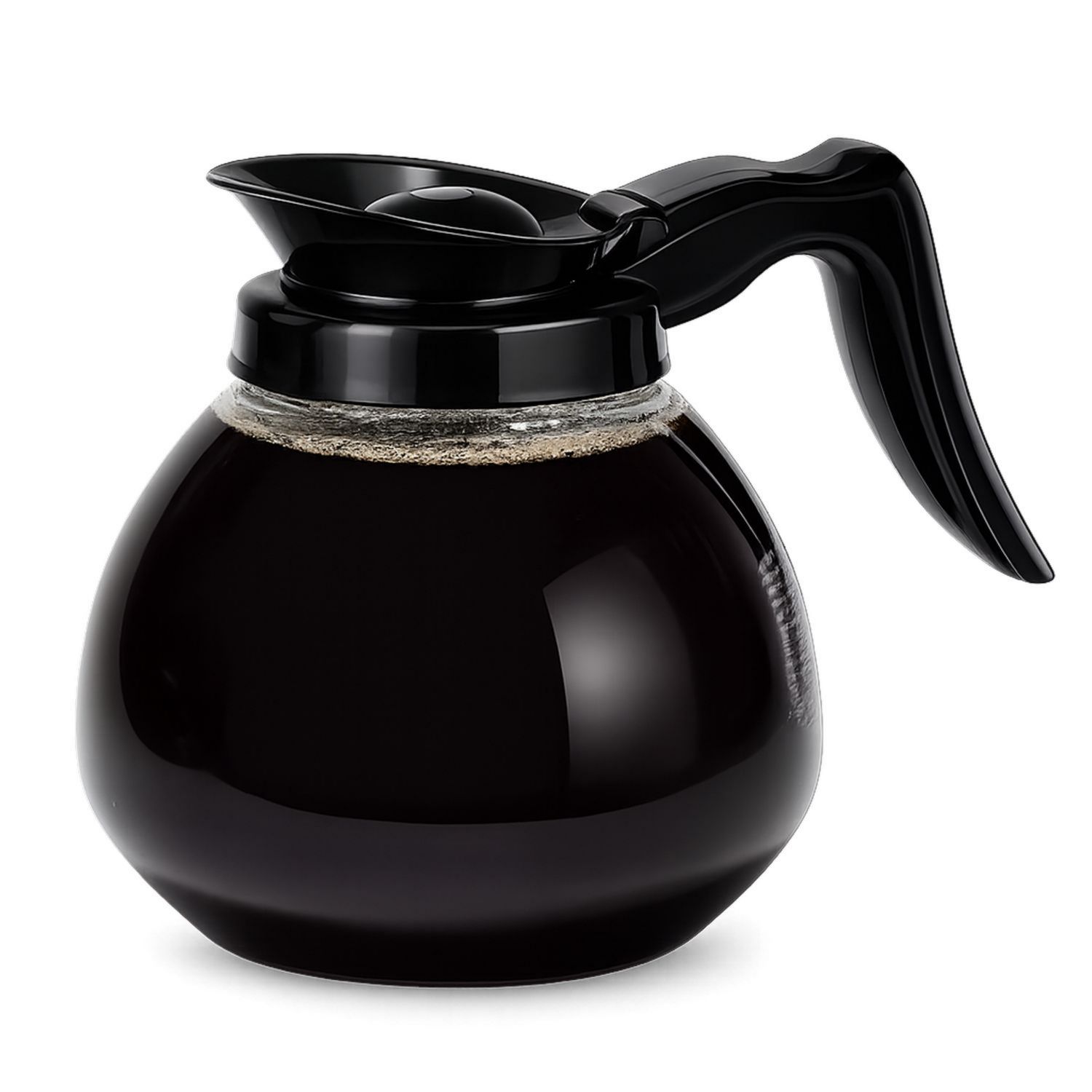 Carafe à café en verre avec poignée ergonomique - Noire