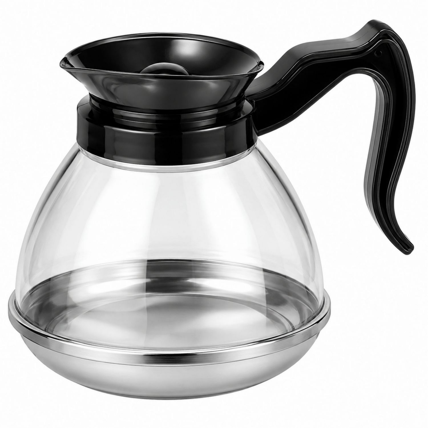 Carafe à Café en Verre et Acier Inoxydable Noir