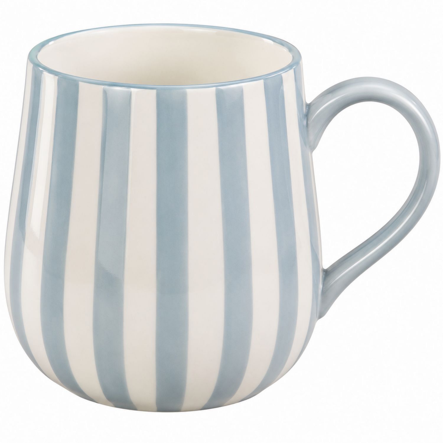 Mug rayé bleu et blanc de 250 ml
