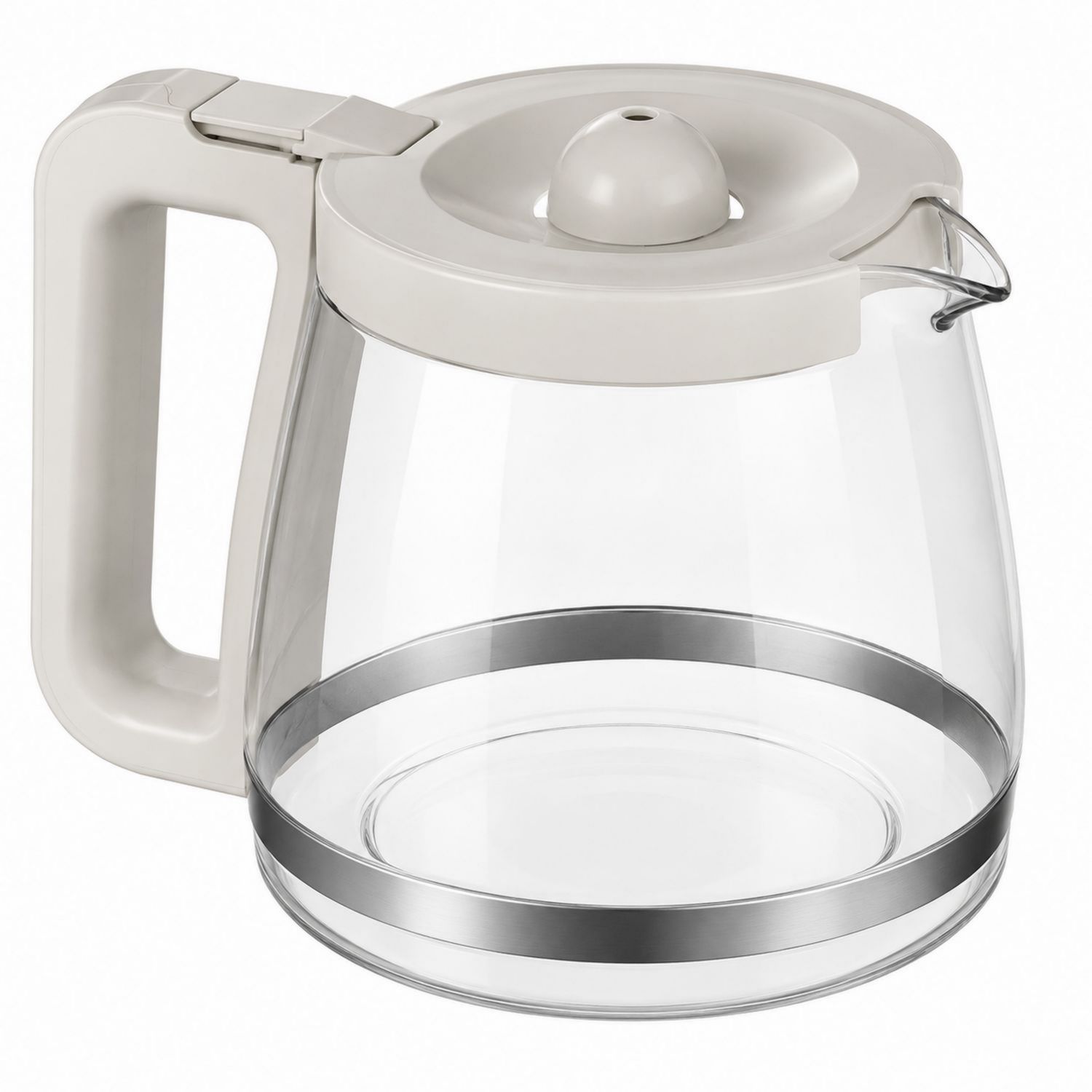 Carafe en Verre avec Couvercle et Anse Crème 1.5L