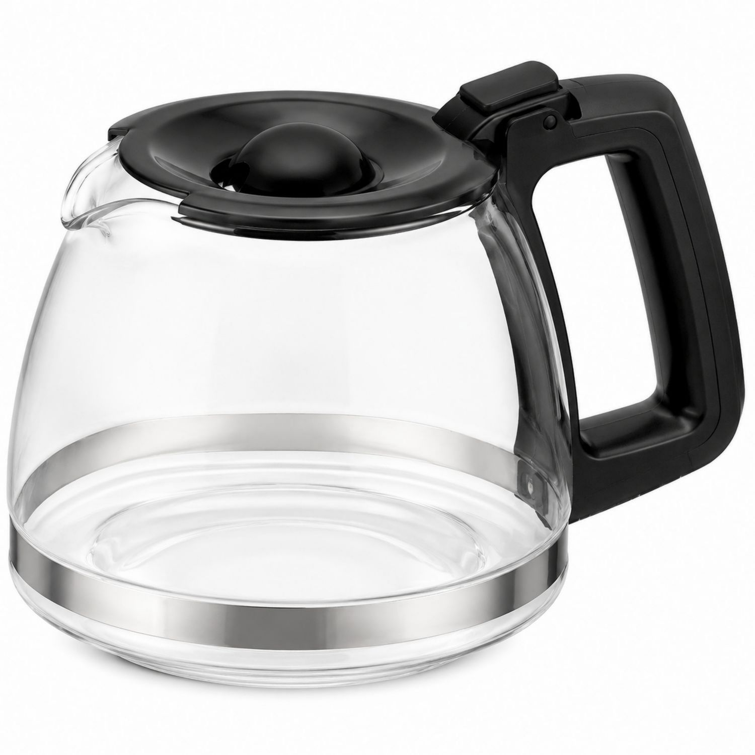 Carafe à Café 1500ml en Verre avec Couvercle Noir