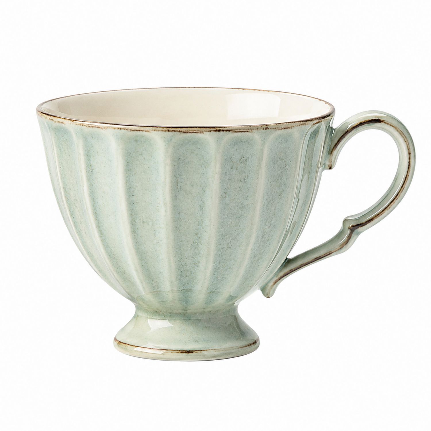 Tasse en céramique rétro vert menthe