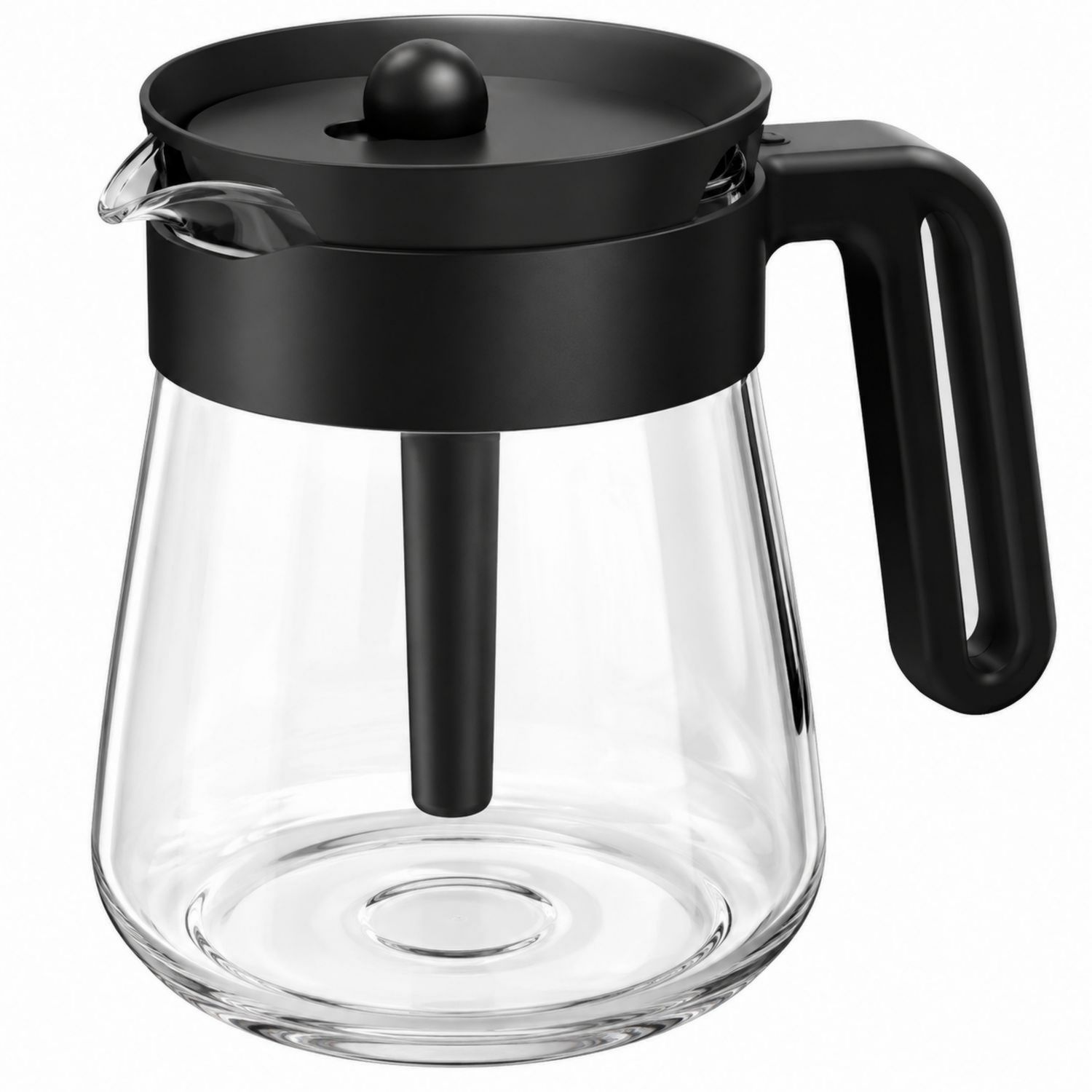 Carafe en Verre 800ml avec Filtre Amovible Noir