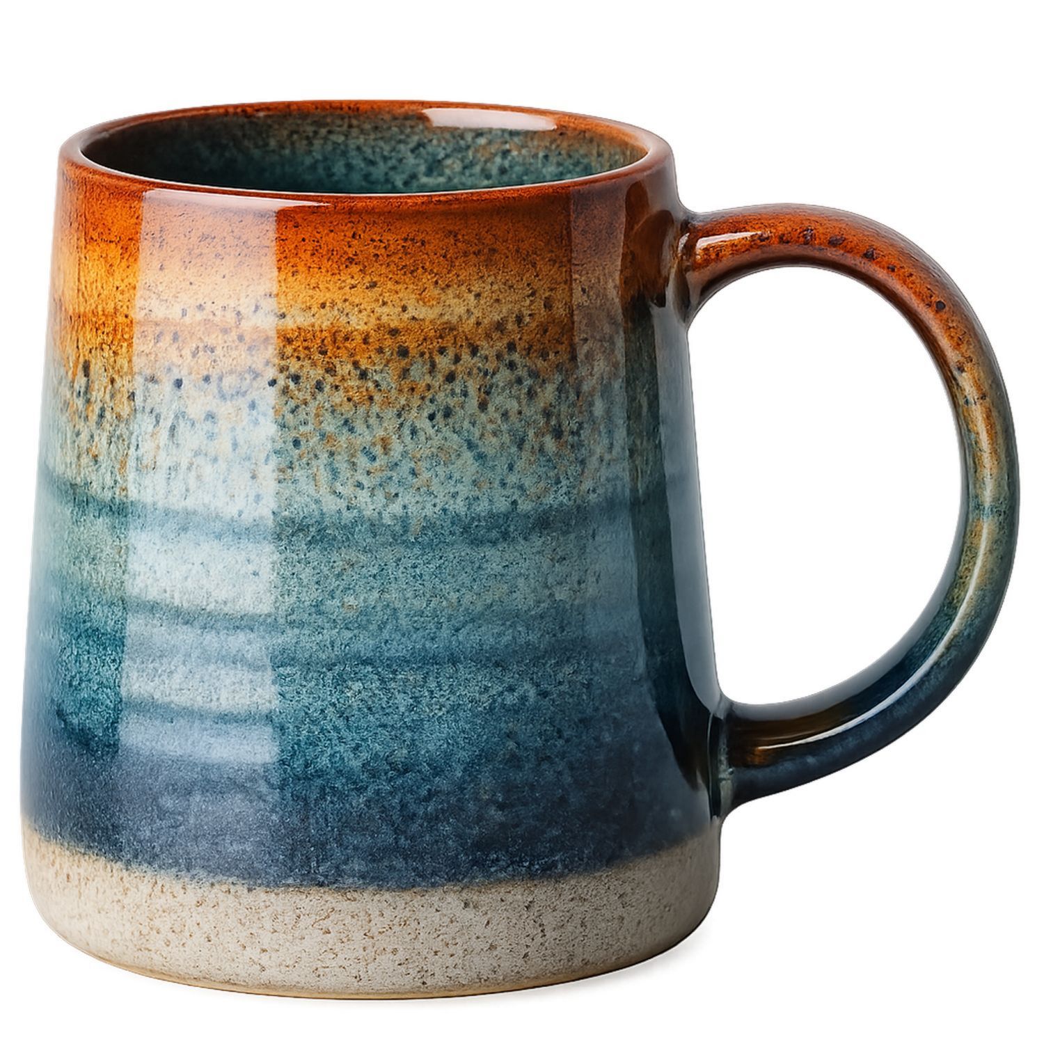 Tasse en céramique avec dégradé bleu et orange 350ml