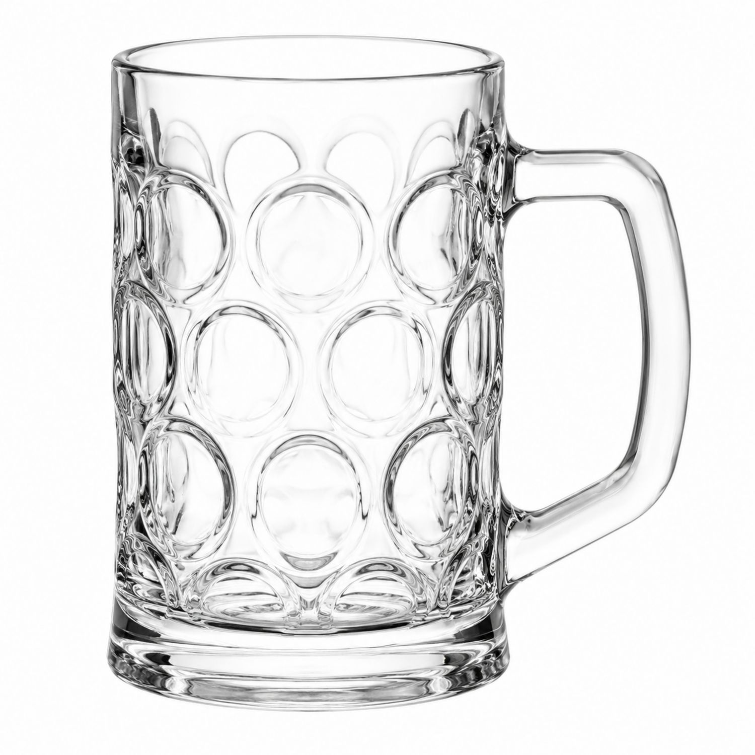 Chope à Bière avec Motif Texturé Transparent 500ml
