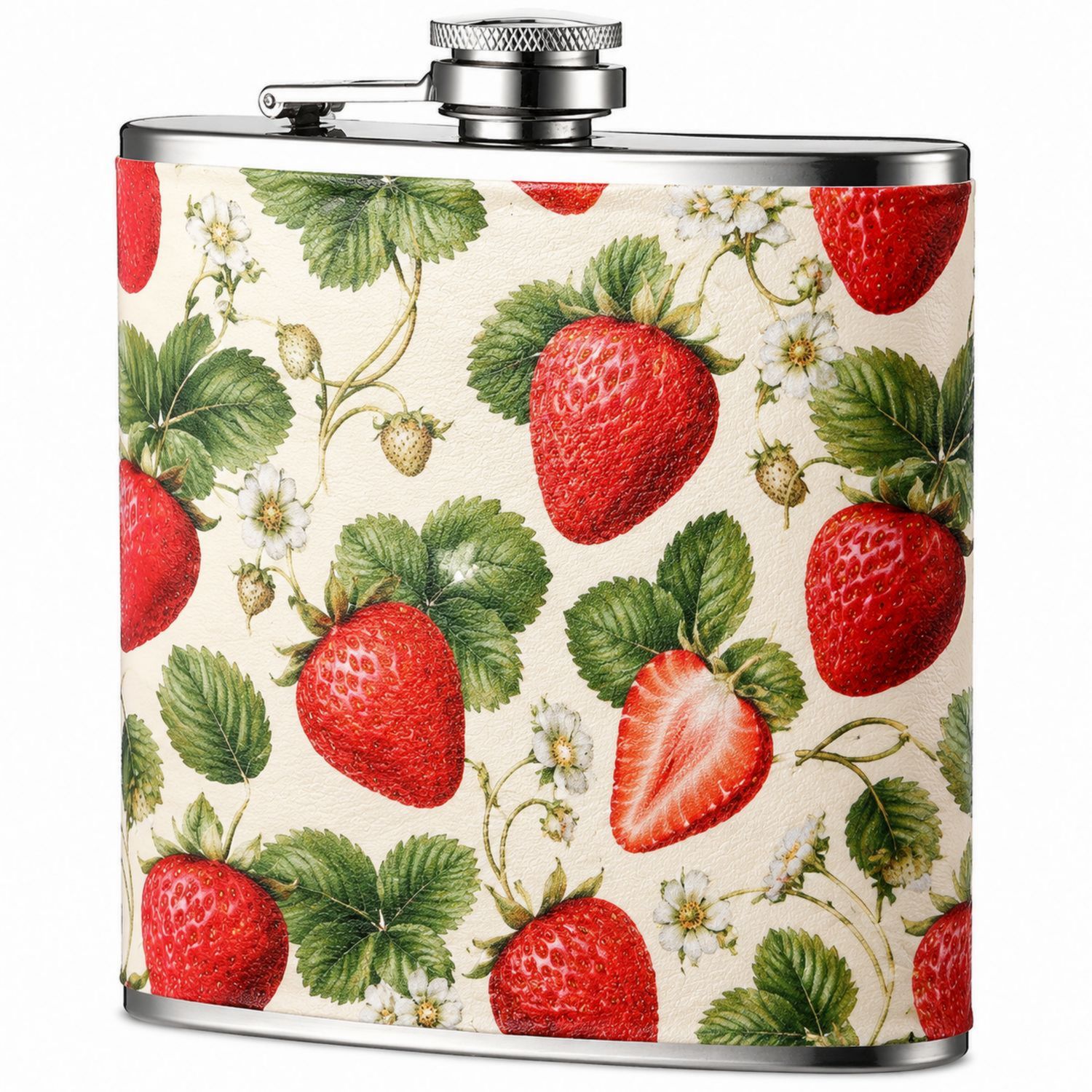 Flasque 240ml avec Motif de Fraise